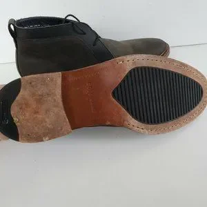 Cole Haan Cambridge Distressed Oiled Brown Leather... | Depop Men’s Cole Haan Cambridge Chukka, dark brown boot. display picture 1
